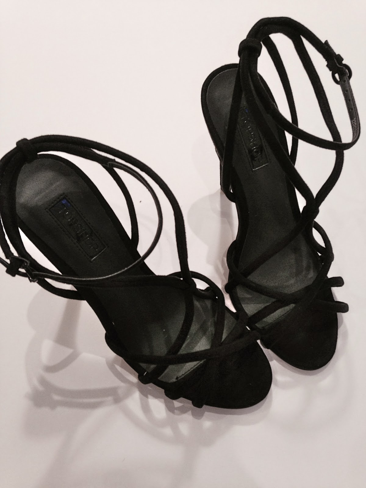 Rachel All In Black: NEW // Topshop Rachel {All In} Black Strappy Heels
